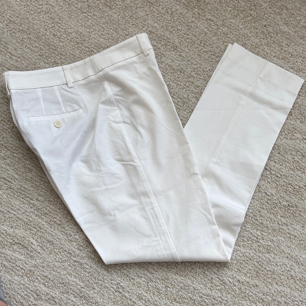 Talbots Ladies White straight leg slacks - Picture 7 of 7